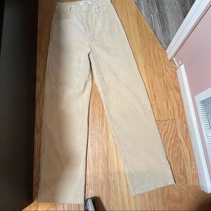 High waisted corduroy trousers